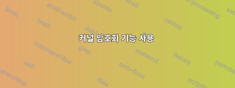 커널 암호화 기능 사용