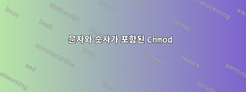 문자와 숫자가 포함된 Chmod