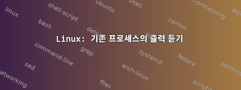 Linux: 기존 프로세스의 출력 듣기