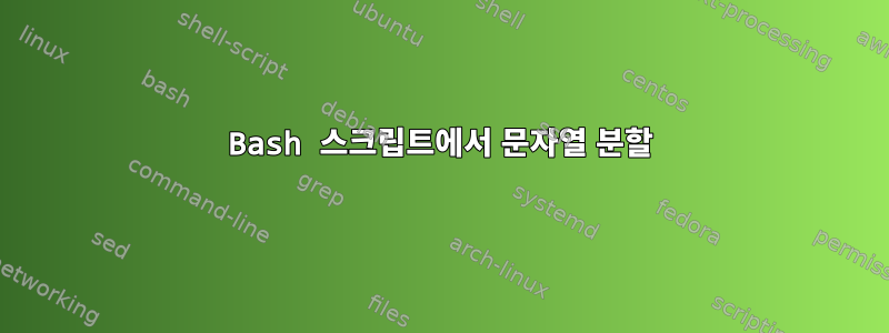 Bash 스크립트에서 문자열 분할