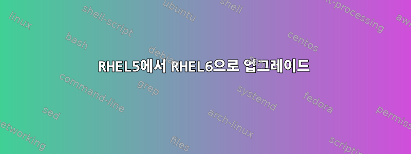 RHEL5에서 RHEL6으로 업그레이드