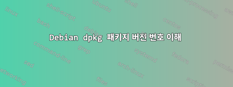 Debian dpkg 패키지 버전 번호 이해