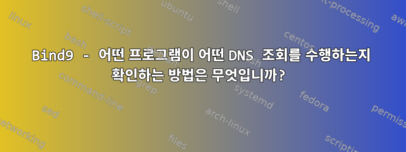 Bind9 - 어떤 프로그램이 어떤 DNS 조회를 수행하는지 확인하는 방법은 무엇입니까?