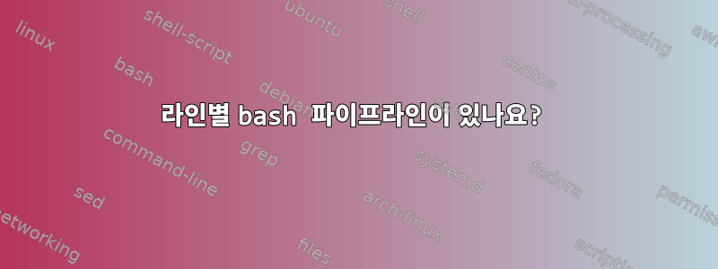 라인별 bash 파이프라인이 있나요?