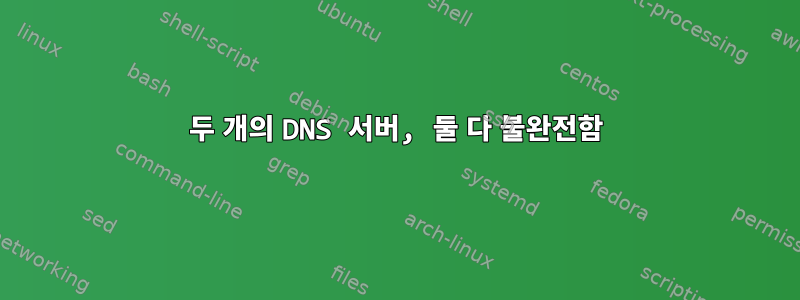 두 개의 DNS 서버, 둘 다 불완전함