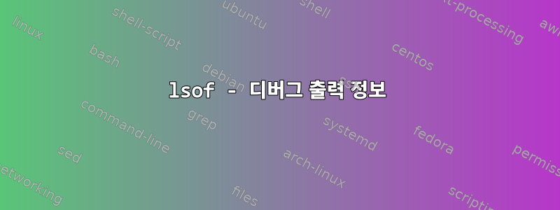 lsof - 디버그 출력 정보