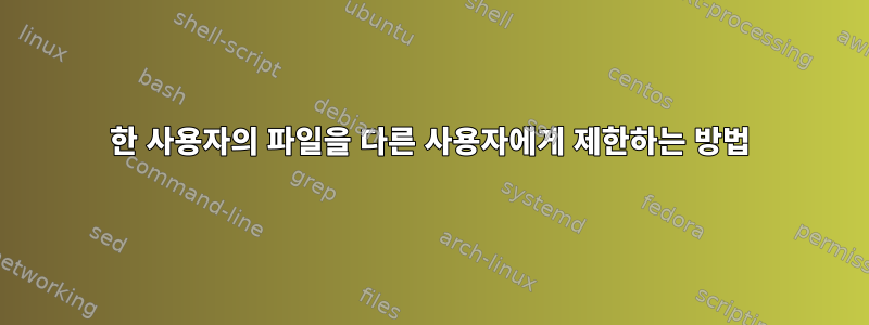 한 사용자의 파일을 다른 사용자에게 제한하는 방법