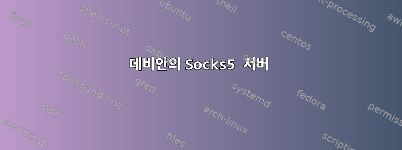 데비안의 Socks5 서버