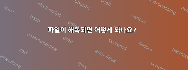 파일이 해독되면 어떻게 되나요?