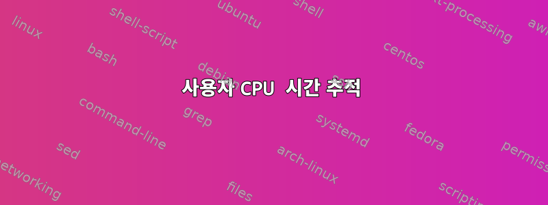 사용자 CPU 시간 추적