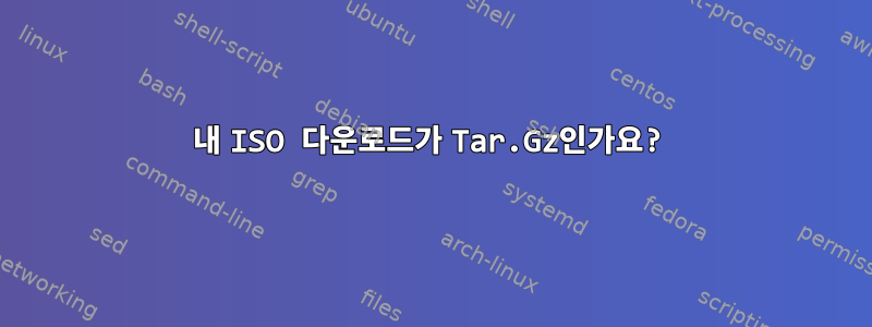 내 ISO 다운로드가 Tar.Gz인가요?