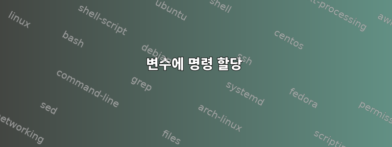 변수에 명령 할당