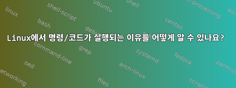 Linux에서 명령/코드가 실행되는 이유를 어떻게 알 수 있나요?