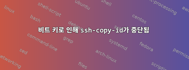 8192비트 키로 인해 ssh-copy-id가 중단됨