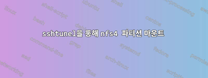 sshtunel을 통해 nfs4 파티션 마운트