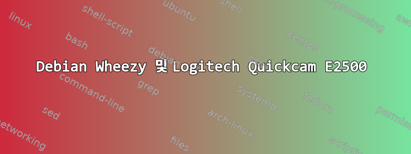 Debian Wheezy 및 Logitech Quickcam E2500