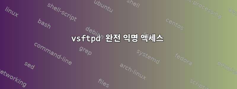 vsftpd 완전 익명 액세스