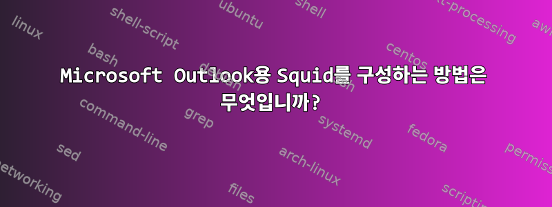 Microsoft Outlook용 Squid를 구성하는 방법은 무엇입니까?