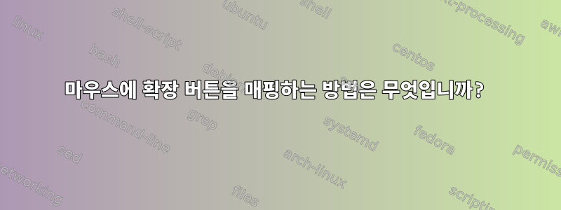 마우스에 확장 버튼을 매핑하는 방법은 무엇입니까?