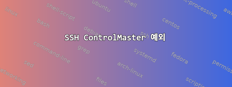 SSH ControlMaster 예외