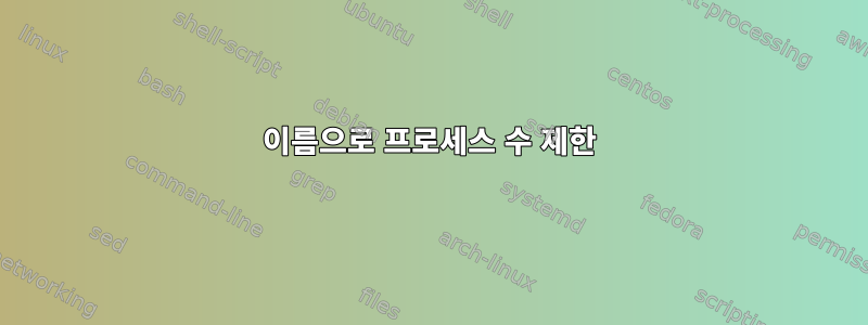 이름으로 프로세스 수 제한