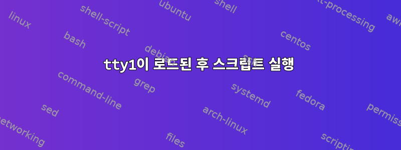 tty1이 로드된 후 스크립트 실행