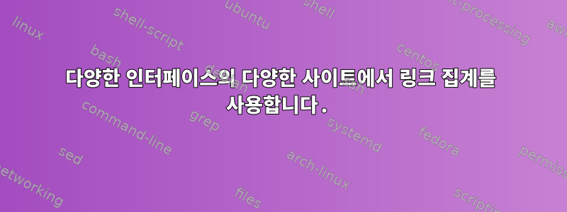 다양한 인터페이스의 다양한 사이트에서 링크 집계를 사용합니다.