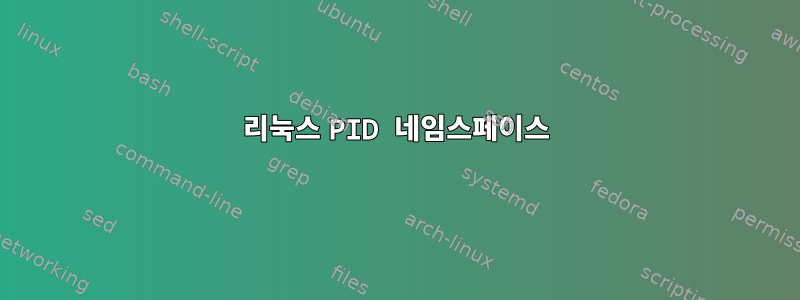 리눅스 PID 네임스페이스