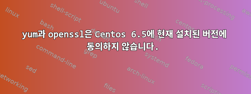 yum과 openssl은 Centos 6.5에 현재 설치된 버전에 동의하지 않습니다.