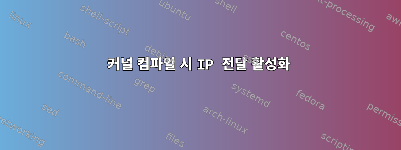 커널 컴파일 시 IP 전달 활성화