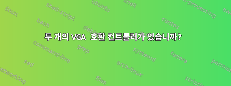 두 개의 VGA 호환 컨트롤러가 있습니까?