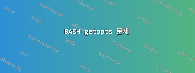 BASH getopts 문제