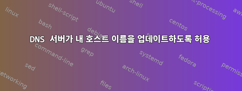 DNS 서버가 내 호스트 이름을 업데이트하도록 허용