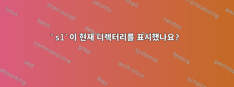 `sl`이 현재 디렉터리를 표시했나요?