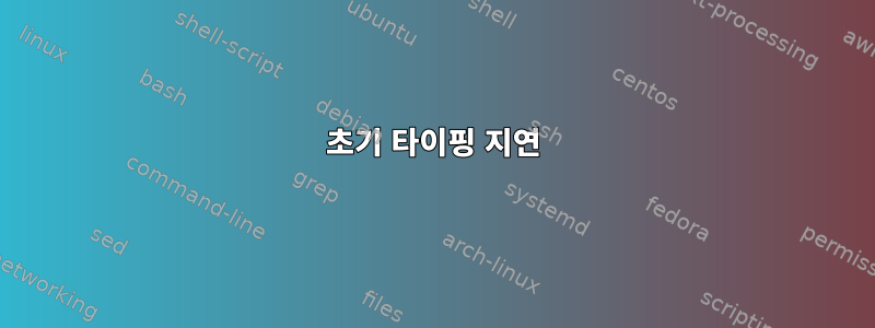 초기 타이핑 지연