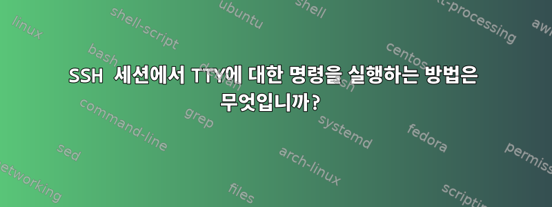 SSH 세션에서 TTY에 대한 명령을 실행하는 방법은 무엇입니까?