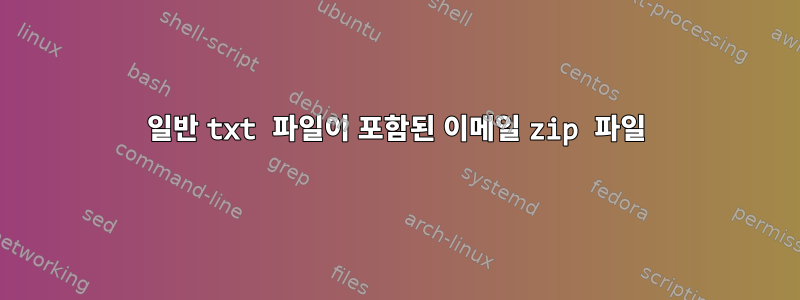 일반 txt 파일이 포함된 이메일 zip 파일