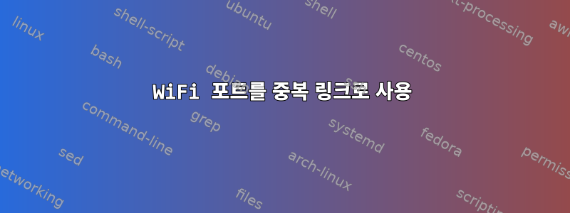 WiFi 포트를 중복 링크로 사용