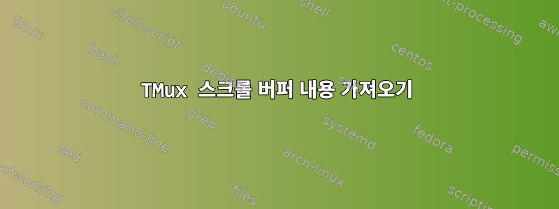 TMux 스크롤 버퍼 내용 가져오기