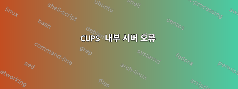 CUPS 내부 서버 오류