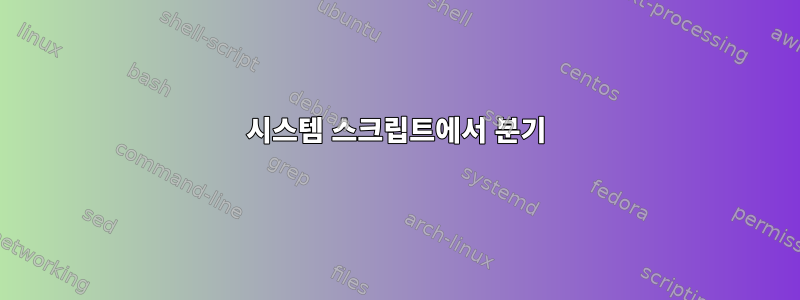 시스템 스크립트에서 분기