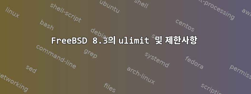 FreeBSD 8.3의 ulimit 및 제한사항