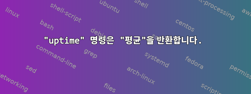 "uptime" 명령은 "평균"을 반환합니다.