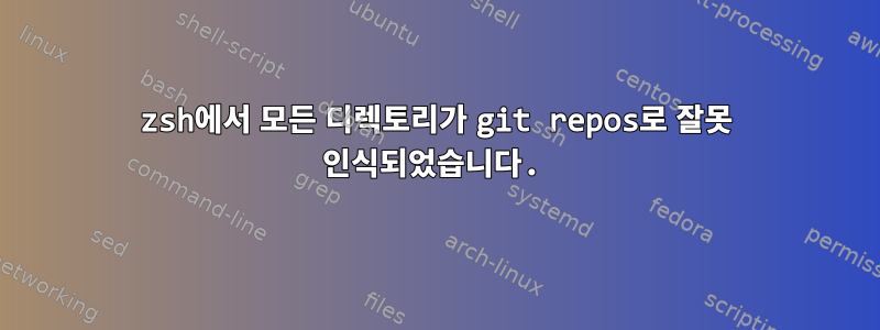 zsh에서 모든 디렉토리가 git repos로 잘못 인식되었습니다.