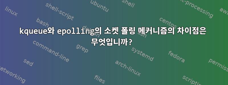 kqueue와 epolling의 소켓 폴링 메커니즘의 차이점은 무엇입니까?