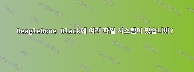 BeagleBone Black에 여러 파일 시스템이 있습니까?