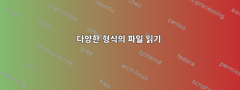 다양한 형식의 파일 읽기