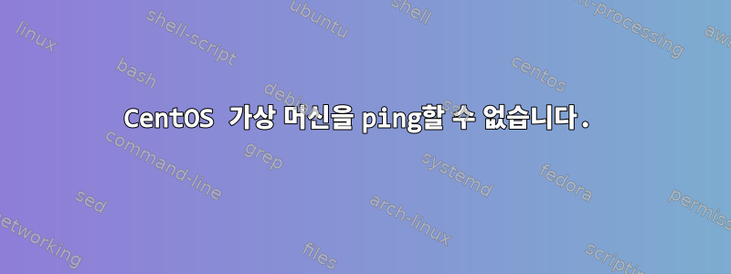 CentOS 가상 머신을 ping할 수 없습니다.