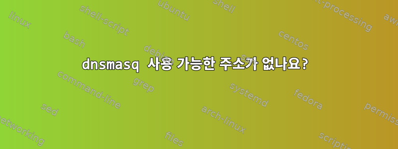 dnsmasq 사용 가능한 주소가 없나요?