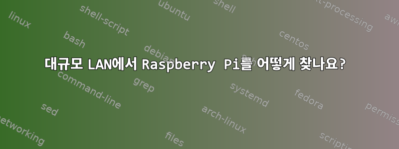 대규모 LAN에서 Raspberry Pi를 어떻게 찾나요?